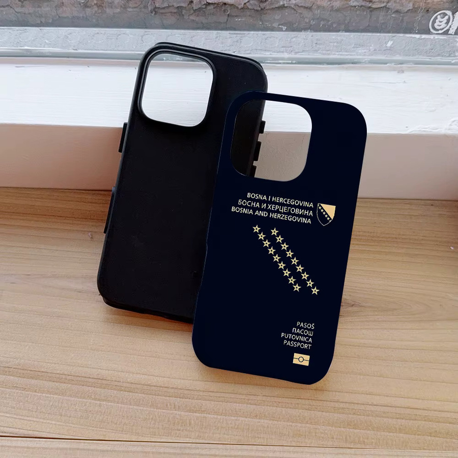 Potdemiel Passhülle Bosnien und Herzegowina für iPhone 11 bis iPhone 17 Pro Max mit doppellagiger Abdeckung - Bild 2