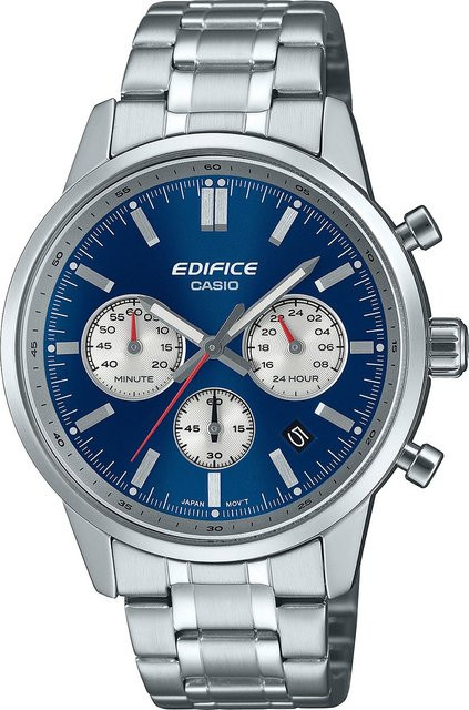 Casio Edifice Chronograph, Quarz, Edelstahl, Blau, 40 mm, Herren - Bild 1