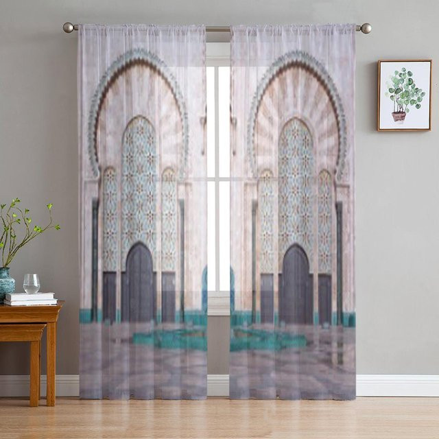 Transparente Voile-Vorhänge von Your Warm Home für Wohnzimmer und Schlafzimmer, B/H: 135 x 114 cm - Bild 1