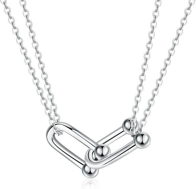Lucky Star Jewelry Halskette, Geometrischer Hufeisenanhänger, Damen - Bild 1