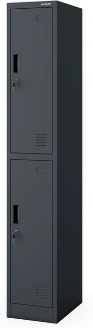 JAN NOWAK Sozialschrank IGOR 1 aus Stahl in Anthrazit, Höhe: 185 cm, Breite: 32 cm, Tiefe: 45 cm - Bild 1