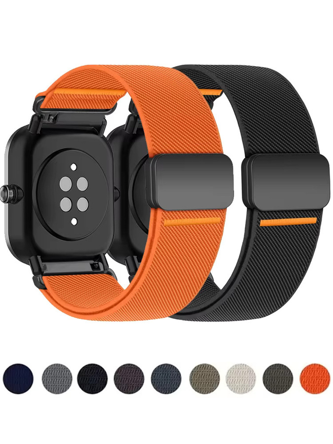 Uhrenarmband LCAPLE, magnetisches Sportarmband, Textil/NATO, Schwarz, 20 mm, 22 mm - Bild 5