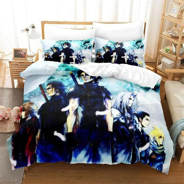 Wucifang Bags Bettwäsche-Set Crisis Core Final Fantasy VII mit Bettbezug und Kissenbezug, Mehrfarbig, B/H: 135 x 200 cm - Bild 1
