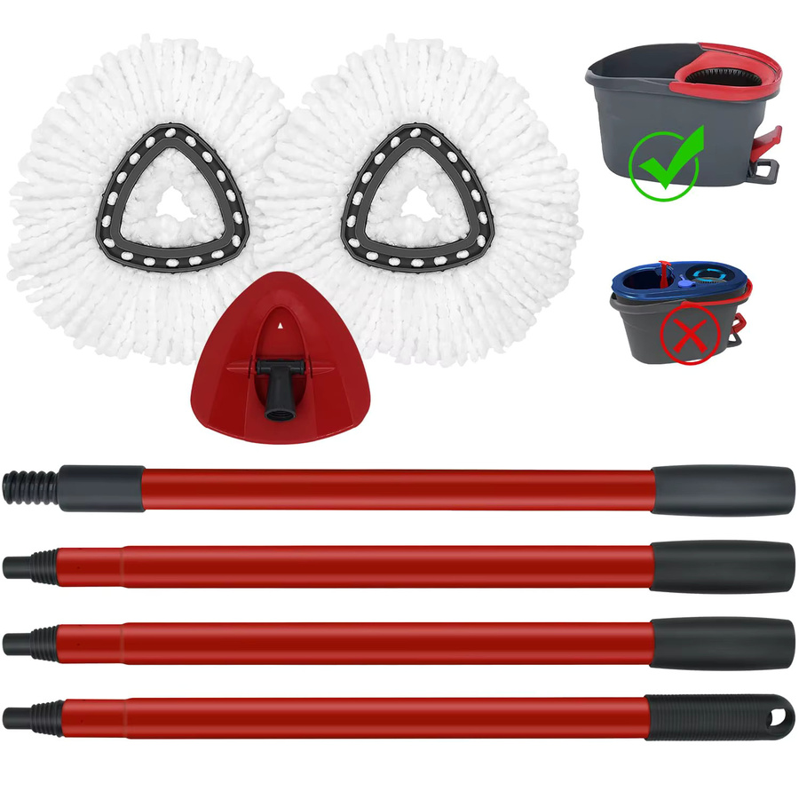 Vileda Ersatz-Mopp-Set für EasyWring 1-Tank Spin Mop System in Weiß - Bild 5