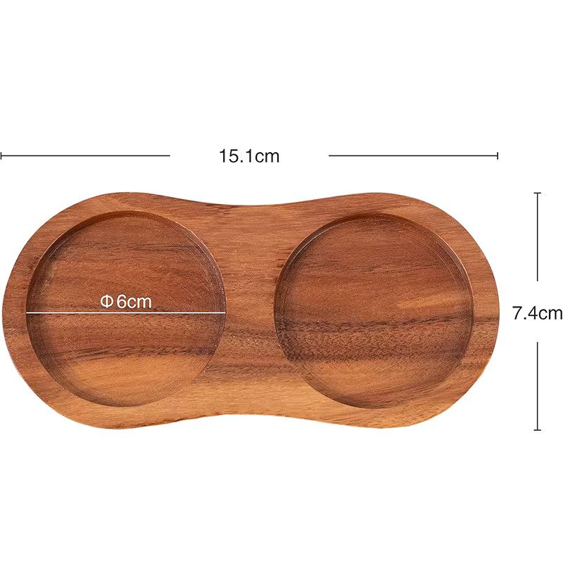 Salz- und Pfeffermühlen-Set mit Tablett aus Akazienholz von LMETJMA - Bild 2