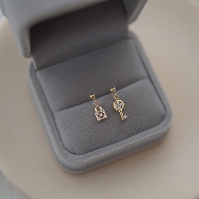 YIRAN Jewelry Ohrstecker 925 Silber, Kristall, Gold, Damen - Bild 1