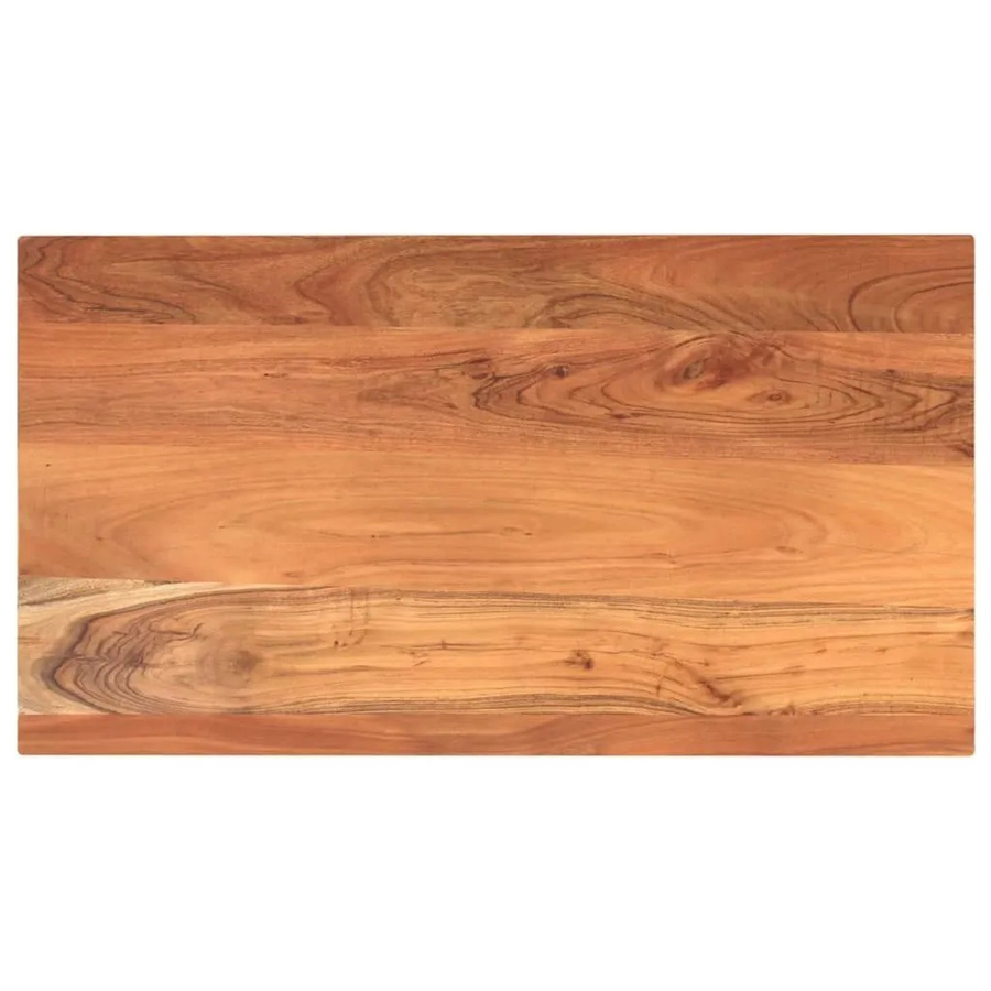 vidaXL Tischplatte aus Akazien-Massivholz in Braun, Rechteckig, B/T/H: 110 x 50 x 3,8 cm - Bild 2