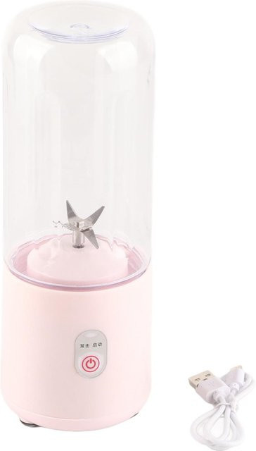 Tooarts Tragbarer Mini Entsafter mit 6 Klingen in Rosa, 500 ml Saftmaker mit USB-Ladefunktion - Bild 1