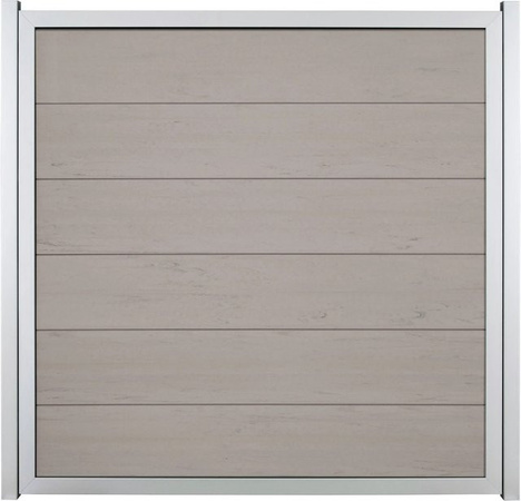 GroJaViento Zaunelement Bi-Color Sand in Silber, B/H: 180 x 180 cm