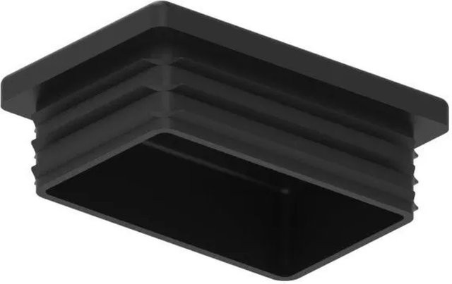 FeNau Einsteckkappe aus Kunststoff für Rechteckrohr 60 x 40 mm in Schwarz - Bild 1