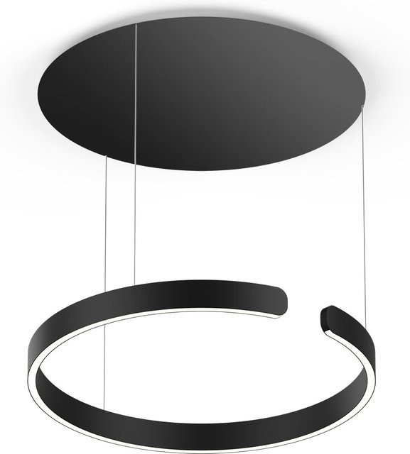 Occhio Mito sospeso 60 up LED-Pendelleuchte in Schwarz matt mit Occhio air Modul und x-tra warm LED (2200K - 3500K), variabel einstellbare Aufhängung 50-200 cm - Bild 1