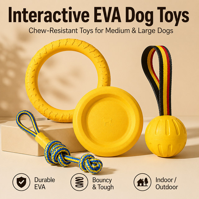 pawstrip Hundespielzeug-Set, Ring, Frisbee, Seilball, Zerrgurt - Bild 1