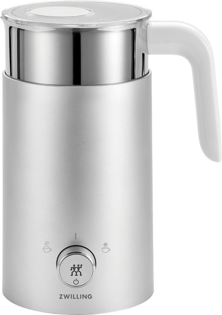 ZWILLING Enfinigy Milchaufschäumer in Silber mit 0,4 l Fassungsvermögen, 600 Watt, aus Edelstahl und Kunststoff für heiße und kalte Getränke sowie pflanzliche Milchalternativen - Bild 1