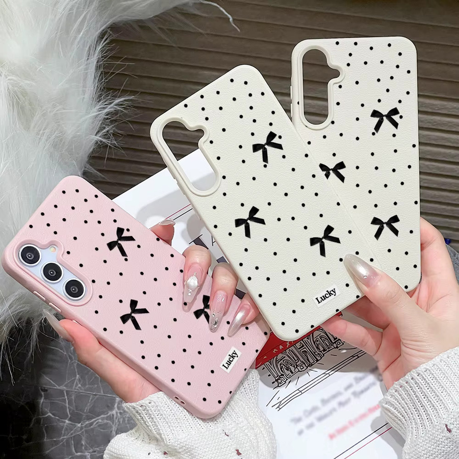 INS Schleifenknoten Lederhülle für Samsung Galaxy Serie in Pink - Bild 2