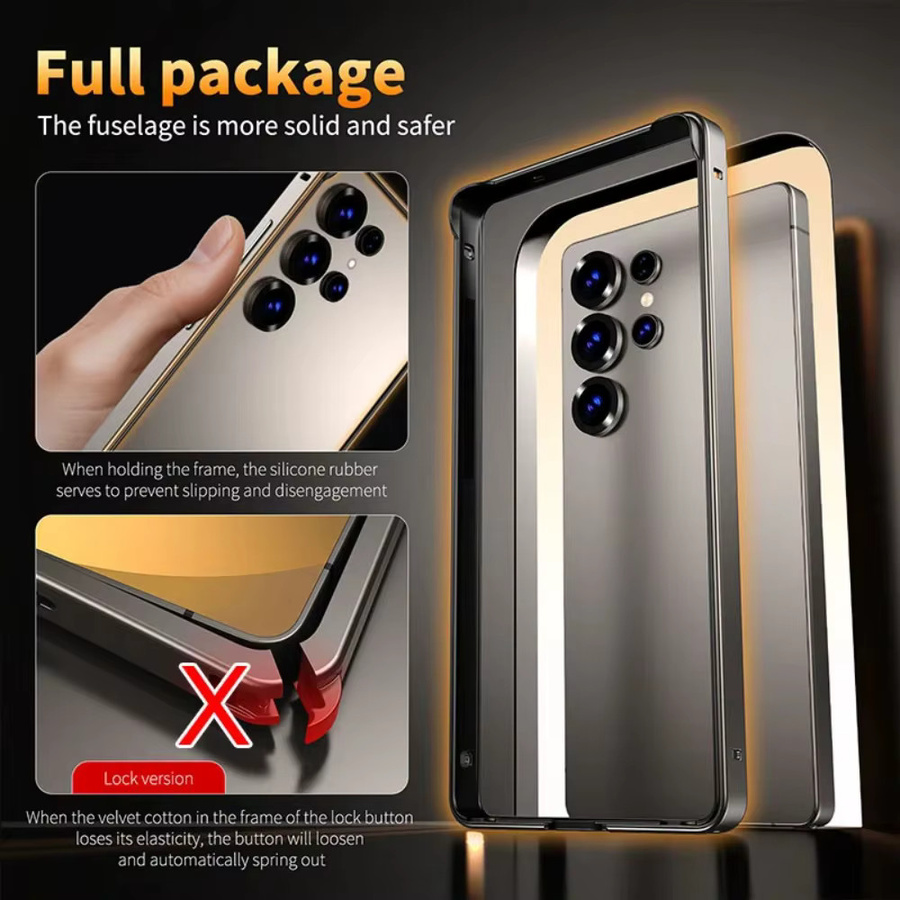 Schutzhülle aus Aluminium-Metallrahmen für Samsung Galaxy S26 S25 S24 Ultra Plus in Schwarz mit Wärmeableitung und leichtem Design - Bild 4