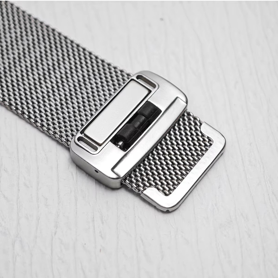 Geekthink Uhrenarmband Milanaise, Edelstahl, Silber, Unisex - Bild 2