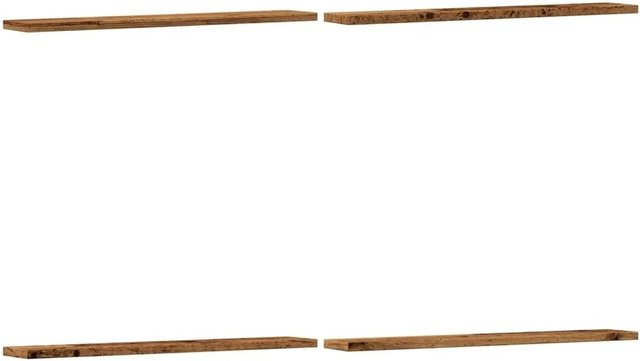 vidaXL Wandregale 4er Set in Altholz-Optik, braun, B/T/H: 60 x 20 x 1,5 cm - Bild 1