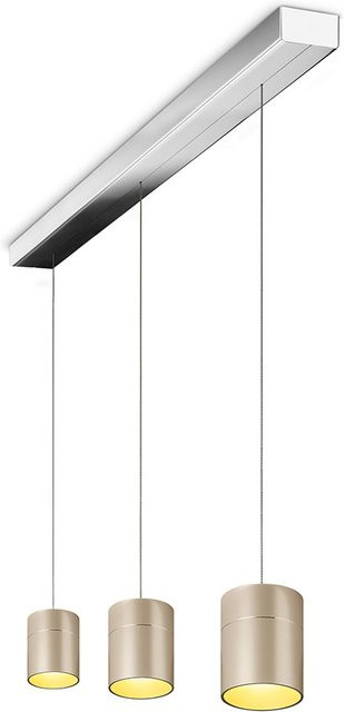 Oligo Tudor M LED-Pendelleuchte 3-flammig in Cashmere matt mit Chrom-Baldachin, Tunable White (2200K - 5000K) und unsichtbarer Höhenverstellung - Bild 1
