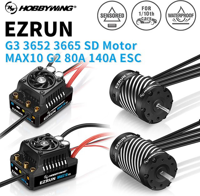 HobbyWing Bürstenloser Motor und ESC MAX10 G2, für 1/10 RC Auto - Bild 1