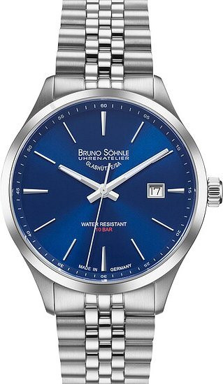 Bruno Söhnle Armbanduhr, Quarz, Edelstahl, Blau, 41 mm, Herren - Bild 1