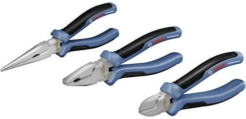 Bosch Professional Zangen-Set 3-teilig aus gehärtetem Stahl in Blau - Bild 1