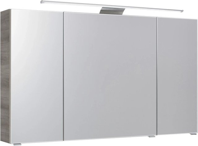 Pelipal Spiegelschrank Quantum 03 in Graphit mit Soft-Close-Türen und Regalen, Breite: 120 cm - Bild 1