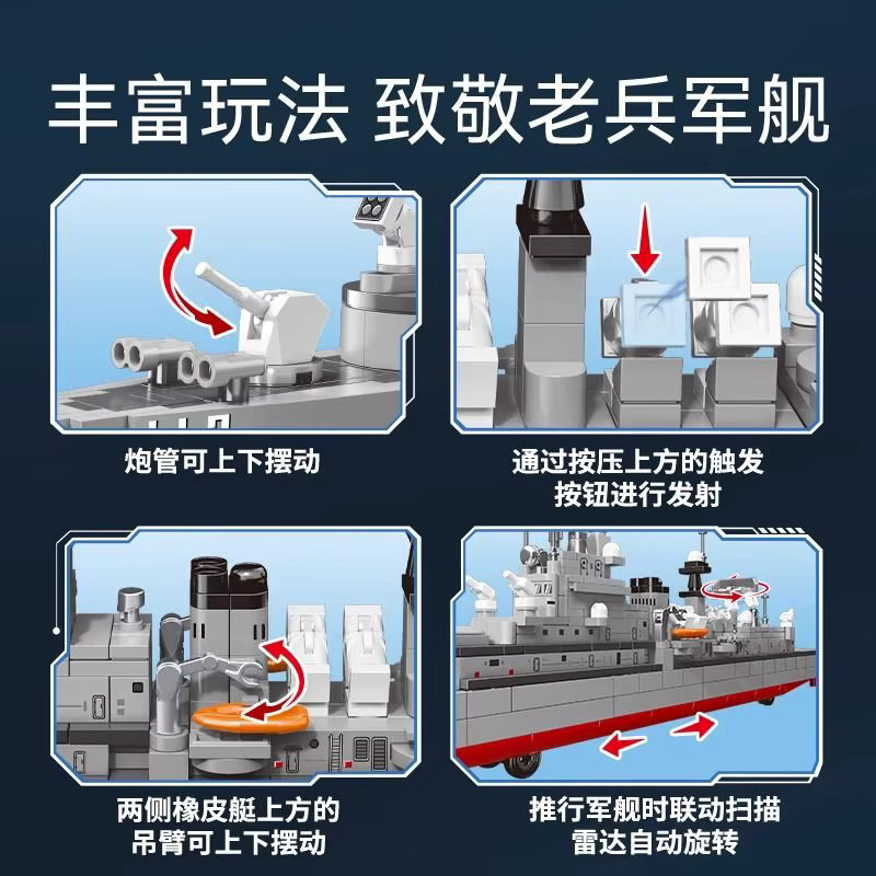 SEMBO BLOCK Harbin Zerstörer Militärserie, Bausatz-Modell, ab 6 Jahren - Bild 4