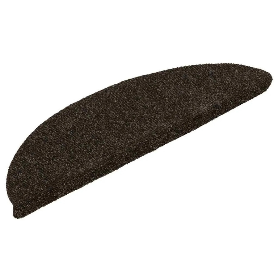 vidaXL Stufenmatten selbstklebend Dunkelbraun Halbrund aus Nadelvlies, 30 Stück, B: 56 cm, T: 17 cm, H: 3 cm - Bild 2