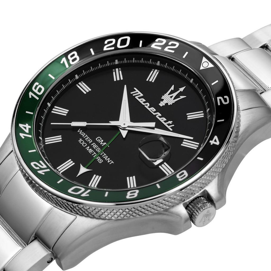 Maserati Sfida Herrenuhr, Quarz, Edelstahl, Schwarz, 44 mm, 10 ATM - Bild 3