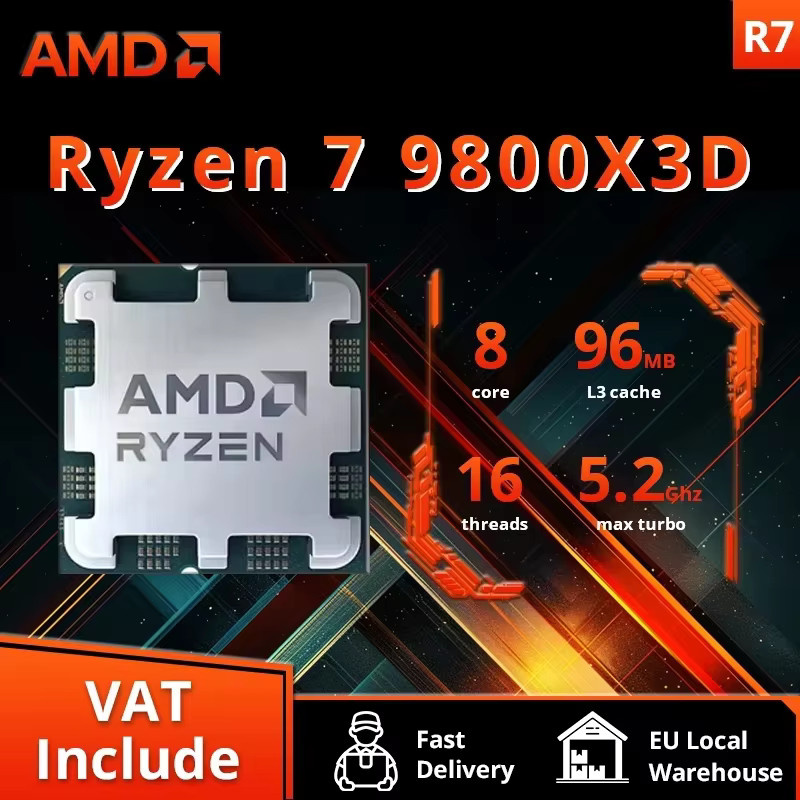AMD Ryzen 7 9800X3D Desktop-Prozessor mit 8 Kernen, 16 Threads, 4,7 GHz und 104 MB Cache, Socket AM5 - Bild 2
