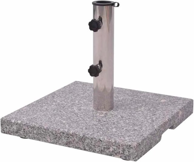 vidaXL Sonnenschirmständer aus Granit und Zement in Grau, Gewicht: 20 kg - Bild 1