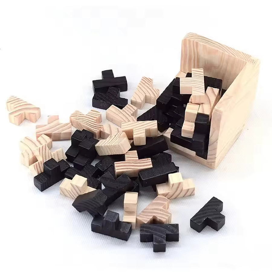 Luban 3D-Würfel-Puzzle, Holzspielzeug, 54-teiliges Set - Bild 1