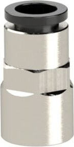 Riegler Gerade Steckverschraubung click-clock aus Messing in Silber, G 1/4 Zoll, für Schlauch Durchmesser 10 mm - Bild 1