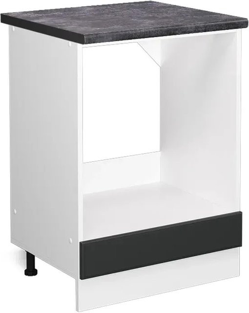Vicco Herdbauschrank R-Line Landhaus Stil in Anthrazit und Weiß, Breite: 60 cm, Höhe: 81,6 cm, Tiefe: 60 cm - Bild 1
