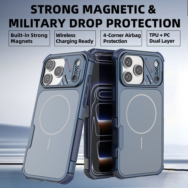 MagSafe Magnetische Abnehmbare Rückplatte Handyhülle für iPhone 17 16 15 14 13 Pro Max in Purple, Stoßfeste Matte PC-Rückabdeckung von RPKKS - Bild 1