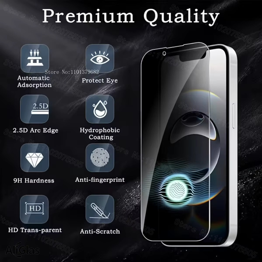 5er Set Displayschutzfolie aus gehärtetem Glas und Kamera-Schutzglas für Apple iPhone 17 16 15 14 13 12 11 Pro Max in Transparent - Bild 3
