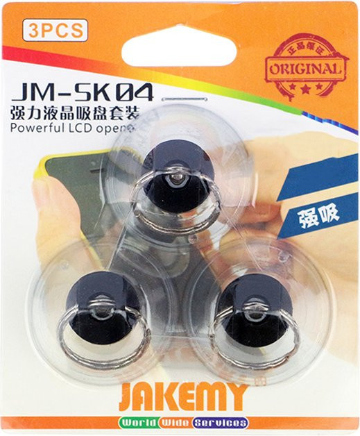 JAKEMY JM-SK04 Starker Saugnapf für die LCD-Bildschirm Demontage und Reparatur von iPhone, iPad, Samsung und Tablets, Transparent - Bild 1
