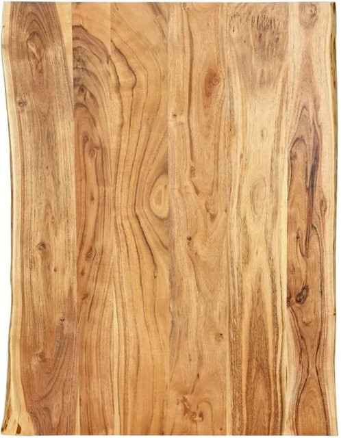 vidaXL Tischplatte aus Akazien-Massivholz, braun, lackiert, B/T/H: 80 x 50-60 x 2,5 cm - Bild 1