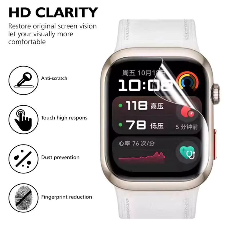 Huawei Uhrenzubehör, Hydrogel Screen Protector, transparent, Huawei Uhr D2 - Bild 3