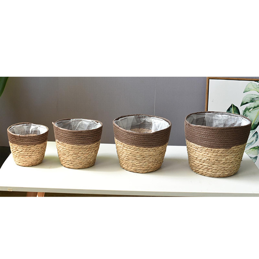 OutsideWorld Rattan Pflanzgefäß im pastoralen Stil für Blumen und Gemüse - Bild 4