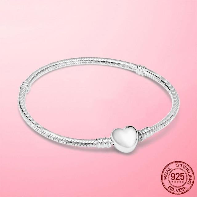Armband 925 Sterling Silber, Herz, Damen, 20cm - Bild 1