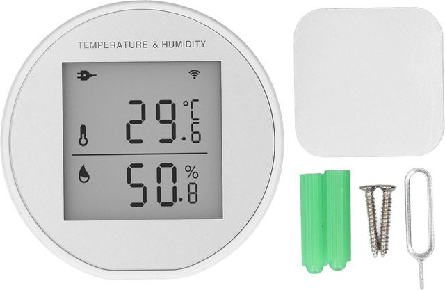 Neoglint Smart Digitales Hygrometer mit App-Steuerung zur Temperatur- und Feuchtigkeitsmessung in Grau - Bild 1