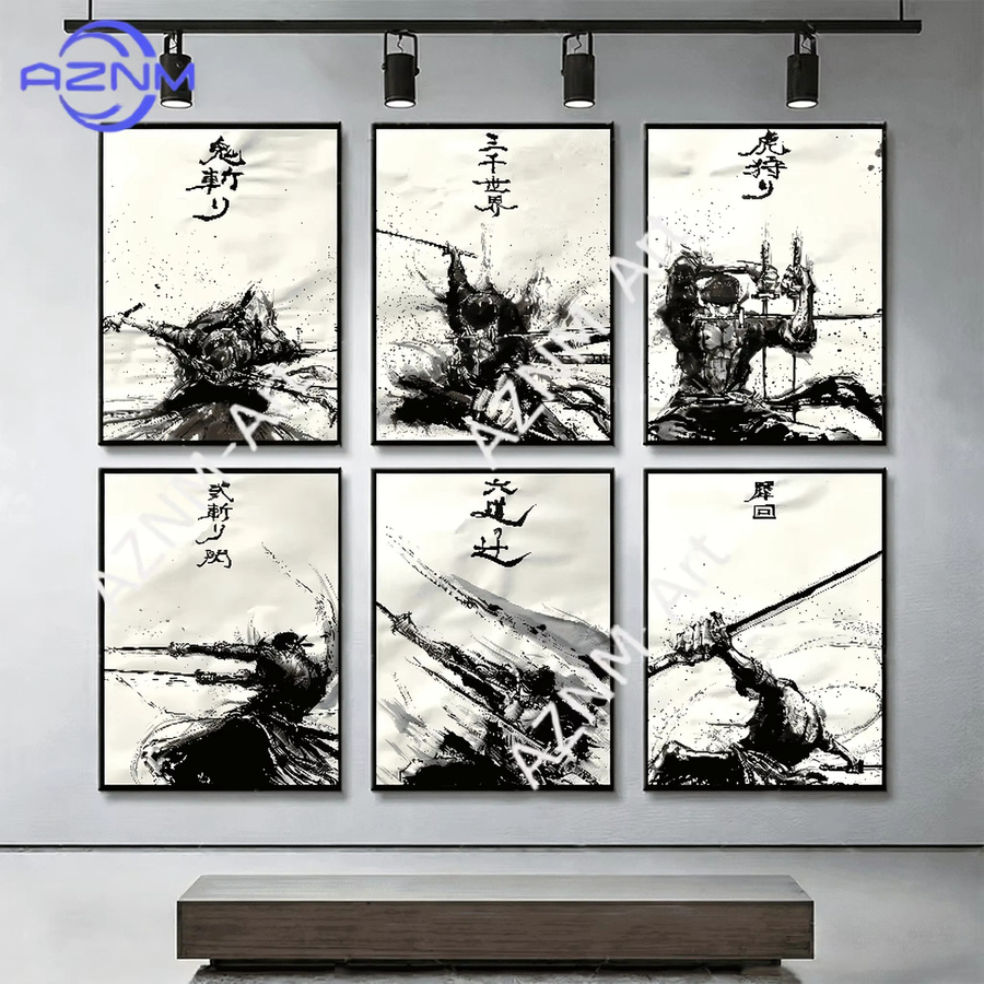 One Piece Anime Luffy Gear 5 HD-Druck-Leinwandposter von Kayou als Wandkunst für dein Schlafzimmer in Grün und Weiß - Bild 1