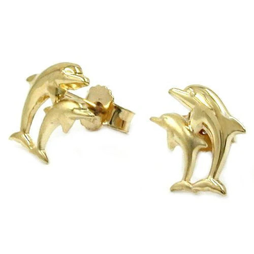 Colfem Ohrstecker Delfin-Pärchen, 375 Gold, Damen - Bild 1