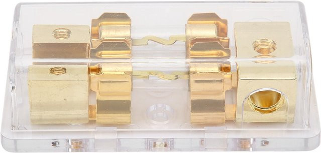 TOMTOP JMS Stromverteilerblock 60A mit 1 Eingang und 2 Ausgängen als Audio Splitter und Sicherungshalter für Auto, Wohnmobil und Solaranlage in Beige - Bild 1
