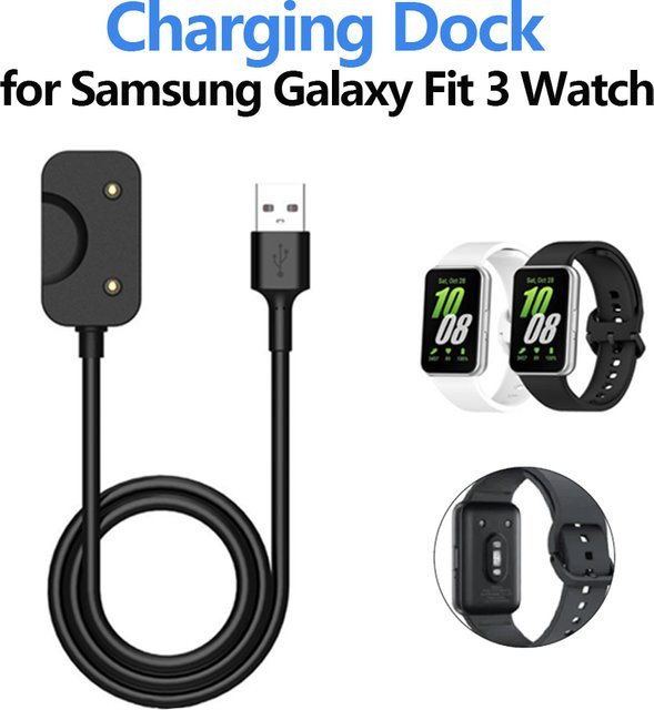 TAMISTER Magnetisches USB-Ladekabel für Samsung Galaxy Fit 3 in Schwarz, 1m Ladegerät und Datenkabel - Bild 1