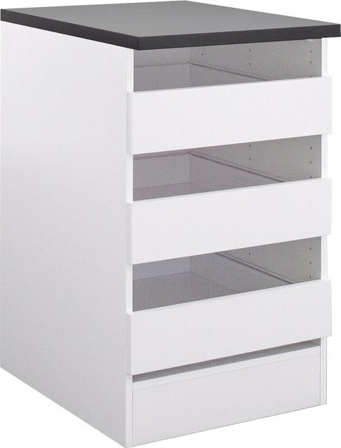 Optifit Küchen-Unterschrankregal Salo214 in Weiß mit matter Feinstruktur, B/T/H: 50 x 60 x 84,8 cm - Bild 1