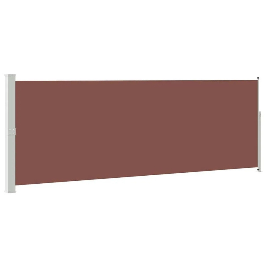vidaXL Ausziehbare Seitenmarkise aus Polyester und Stahl in Braun, Höhe: 160 cm, Breite: 500 cm - Bild 2