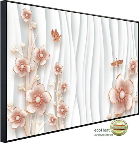 papermoon EcoHeat Infrarotheizung mit Blumenmuster in Bunt, Matt-Effekt, mit App-Steuerung und WLAN - Bild 1