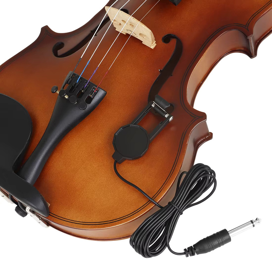 IRIN BS-160 Audio-Jack-Clip Pickup in Schwarz für Violine, Akustikgitarre, Mandoline, Banjo, Bouzouki, Ukulele und Laute mit 3,5 mm Jack - Bild 2